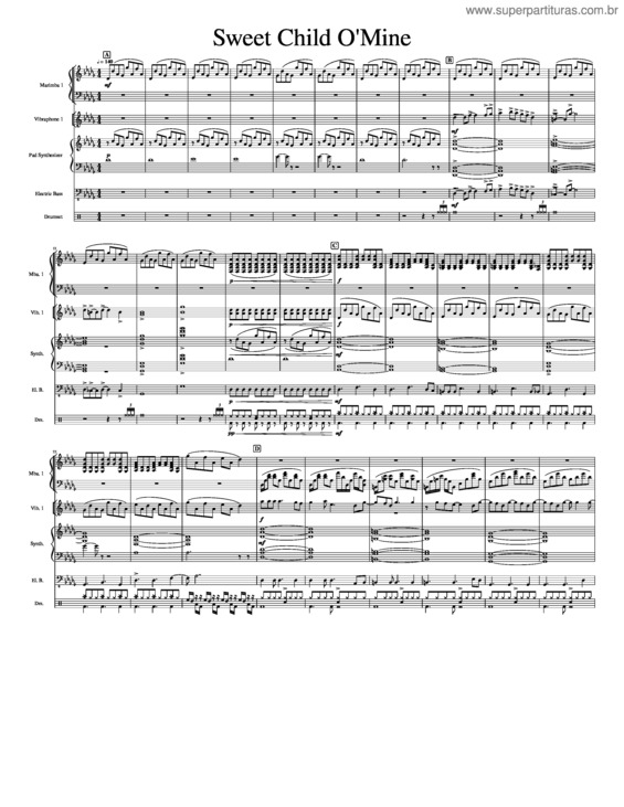 Partitura da música Sweet Child O Mine v.14