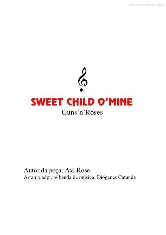 Partitura da música Sweet Child O`Mine v.2