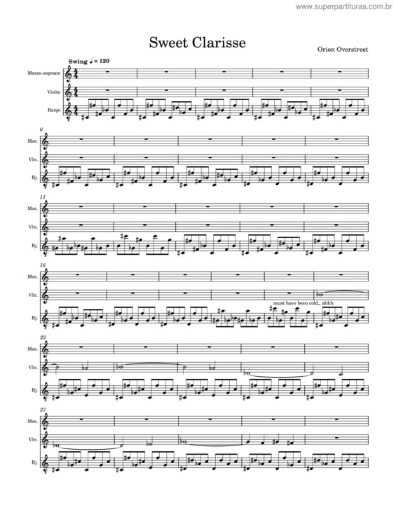 Partitura da música Sweet Clarisse