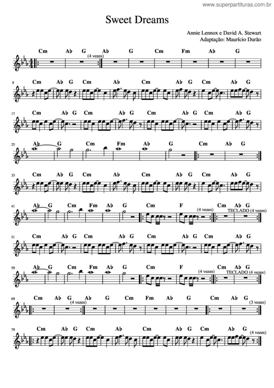 Partitura da música Sweet Dreams v.6
