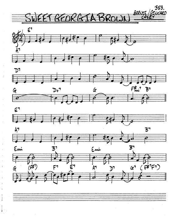 Partitura da música Sweet Georgia Brown v.4