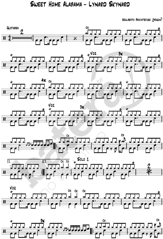 Partitura da música Sweet Home Alabama