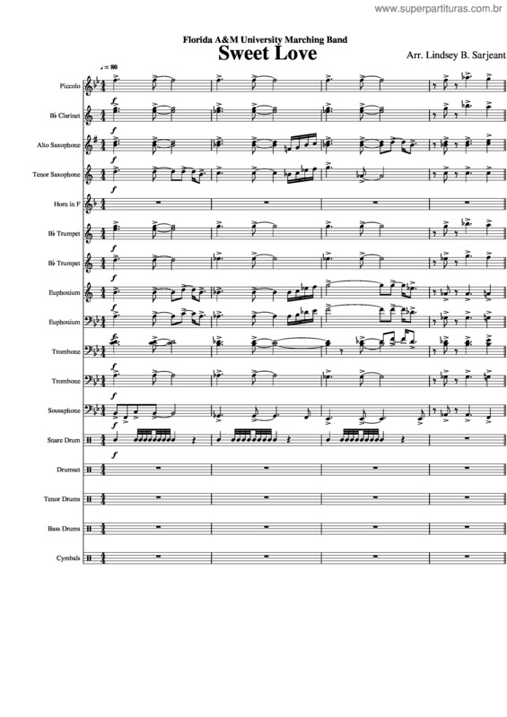 Partitura da música Sweet Love
