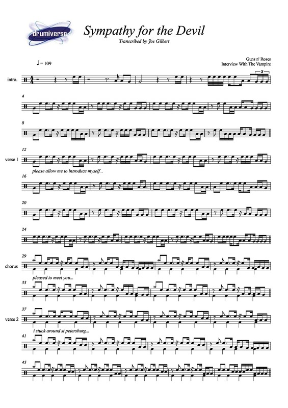 Partitura da música Sympathy For The Devil v.2