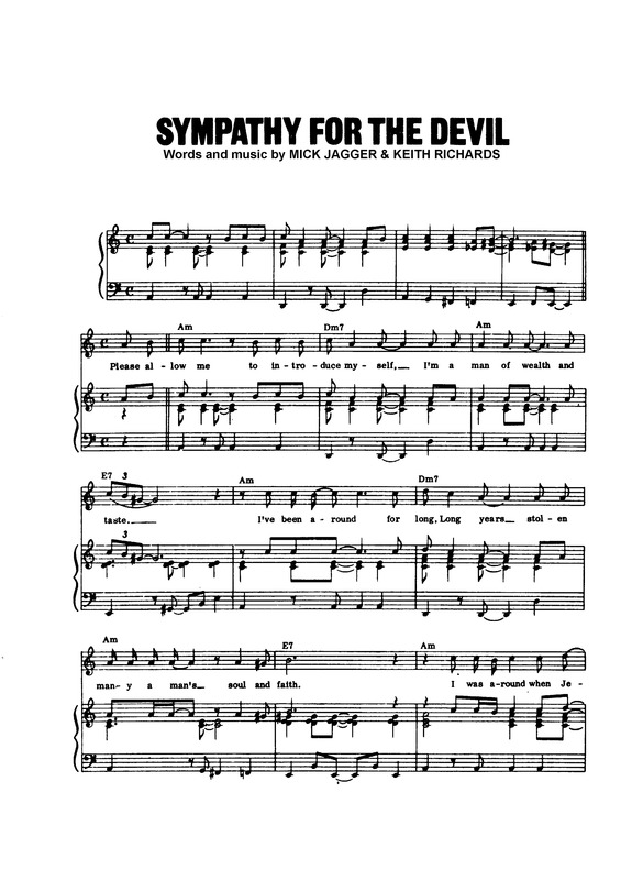 Partitura da música Sympathy For The Devil