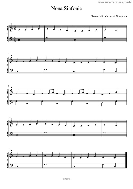 Partitura da música Symphonie No. I