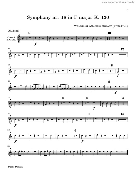 Partitura da música Symphony No. 18 v.2