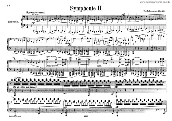 Partitura da música Symphony No. 2 in C major