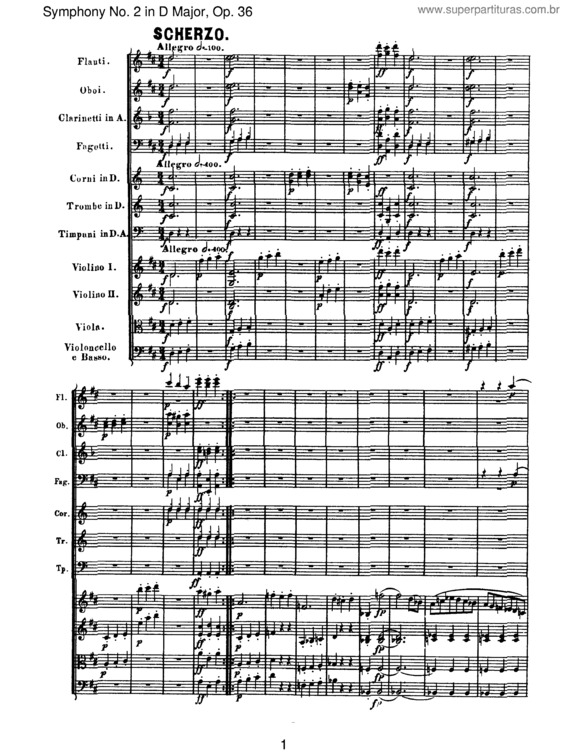 Partitura da música Symphony No. 2 v.7