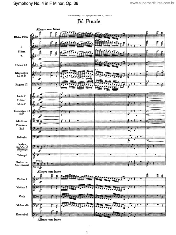 Partitura da música Symphony No. 4 v.2