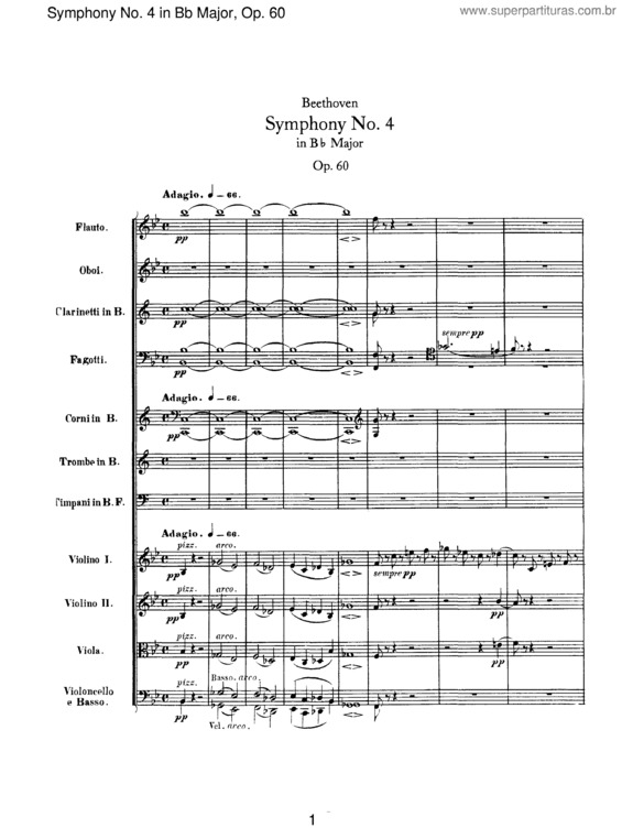 Partitura da música Symphony No. 4 v.3