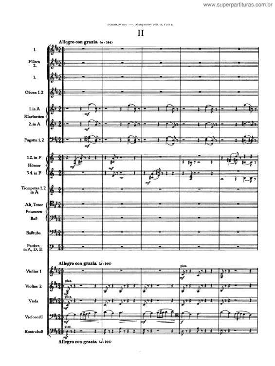 Partitura da música Symphony No. 6 `Pathétique` v.2