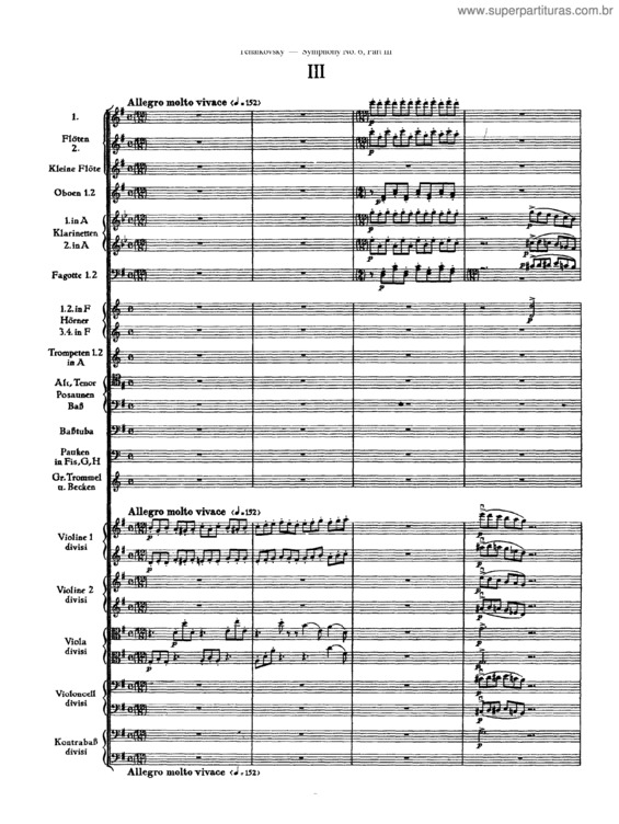 Partitura da música Symphony No. 6 `Pathétique` v.4