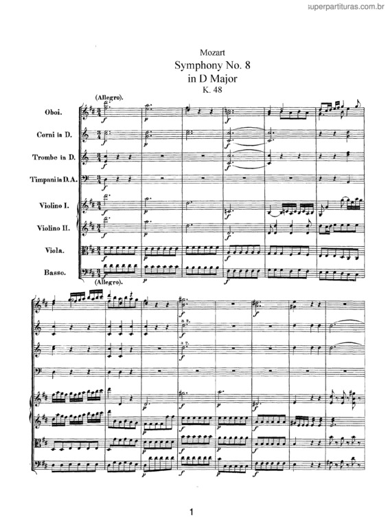 Partitura da música Symphony No. 8 v.2
