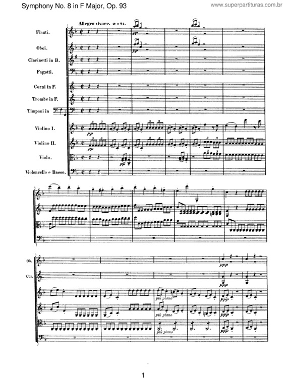 Partitura da música Symphony No. 8 v.4