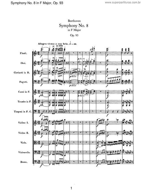 Partitura da música Symphony No. 8 v.5