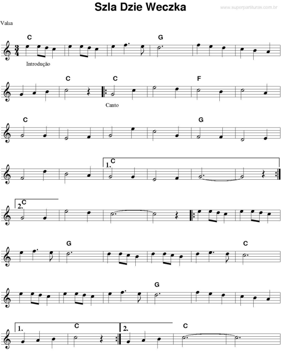 Partitura da música Szla Dzie Weczka