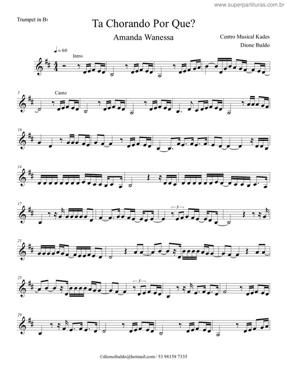 Partitura da música Ta Chorando Por Que? v.3