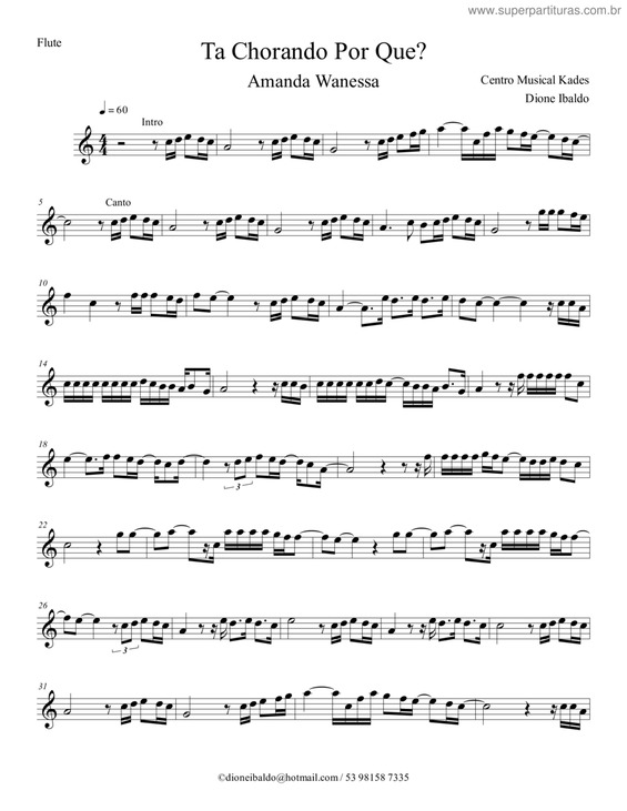 Partitura da música Ta Chorando Por Que? v.4