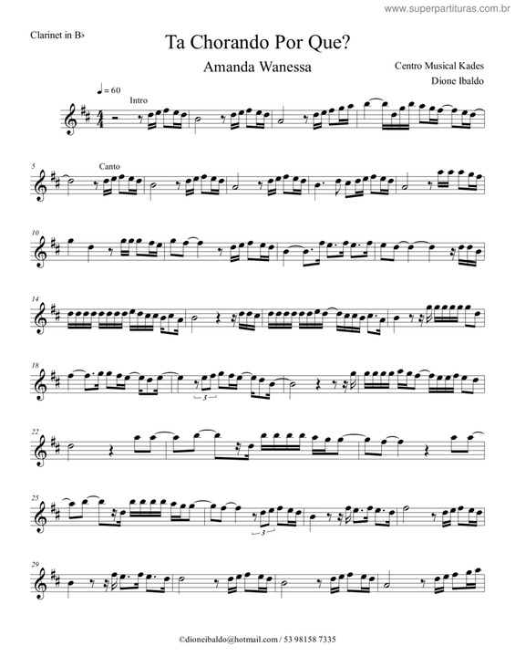 Partitura da música Ta Chorando Por Que? v.5