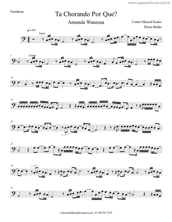 Partitura da música Ta Chorando Por Que? v.6