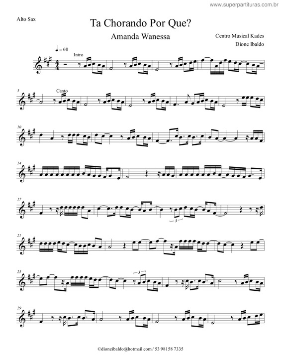 Partitura da música Ta Chorando Por Que? v.8