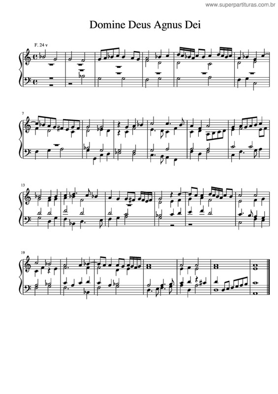 Partitura da música Tabulature Johannes Of Lublin   Domine Deus Agnus Dei v.2