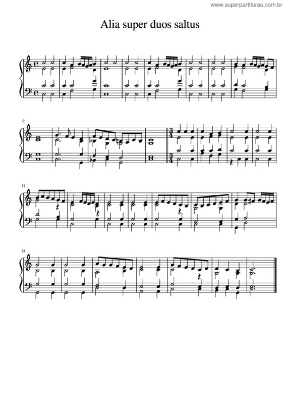 Partitura da música Tabulature Johannes Of Lublin  Alia Super Duos Saltus