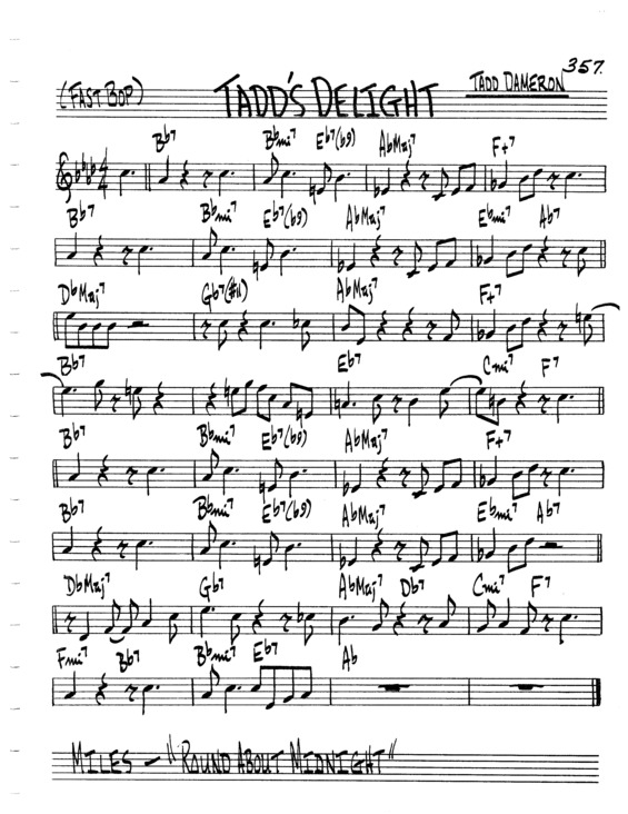 Partitura da música Tadds Delight v.6