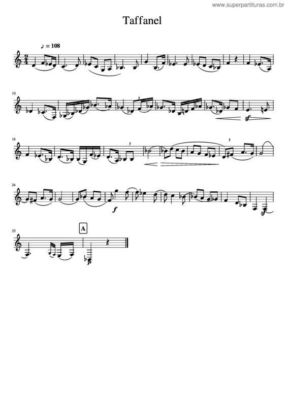 Partitura da música Taffanel