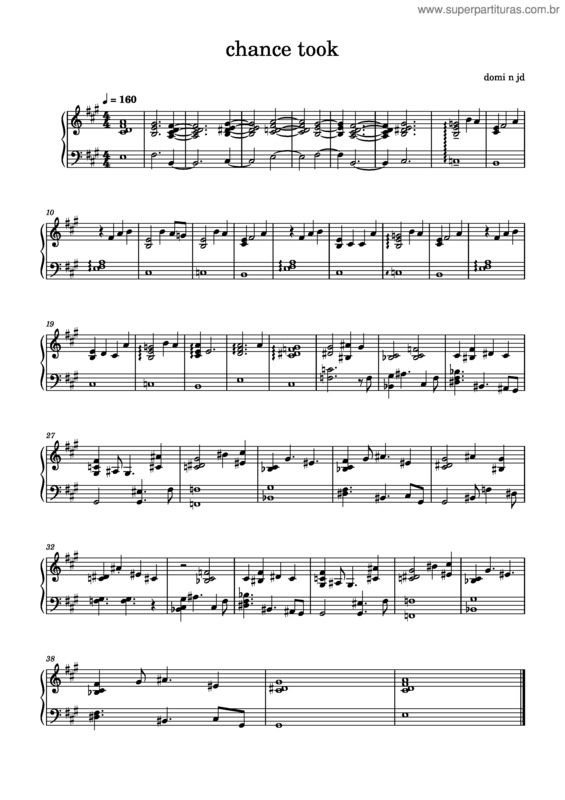 Partitura da música Take A Chance – Anderson .Paak, Domi & Jd Beck