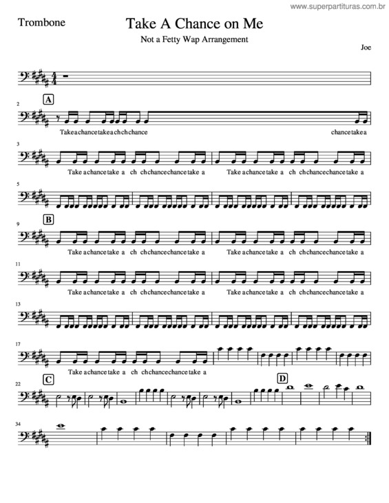 Partitura da música Take A Chance On Me – Final