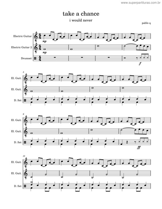 Partitura da música Take A Chance