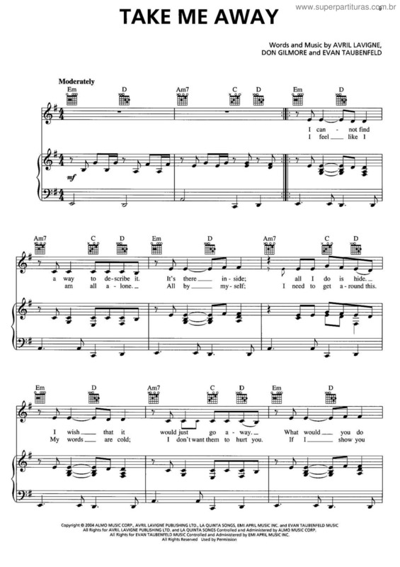 Partitura da música Take Me Away v.2