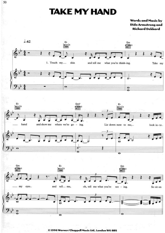 Partitura da música Take My Hand