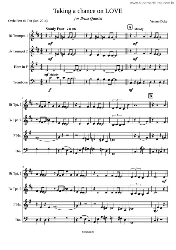 Partitura da música Taking A Chance On Love – Vernon Duke