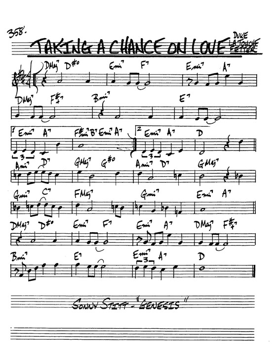 Partitura da música Taking A Chance On Love