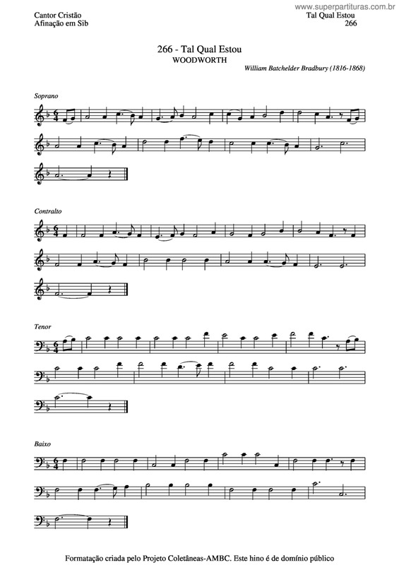 Partitura da música Tal Qual Estou v.5