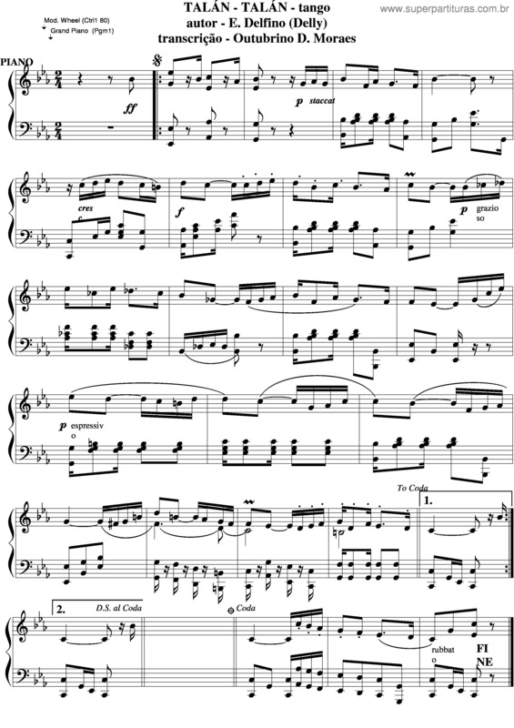 Partitura da música Talan - Talan