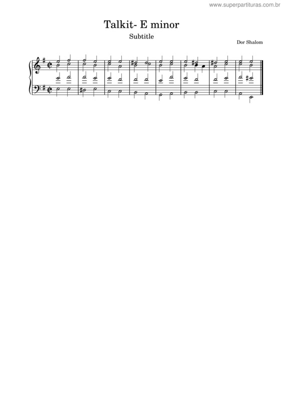 Partitura da música Talkit– E Minor