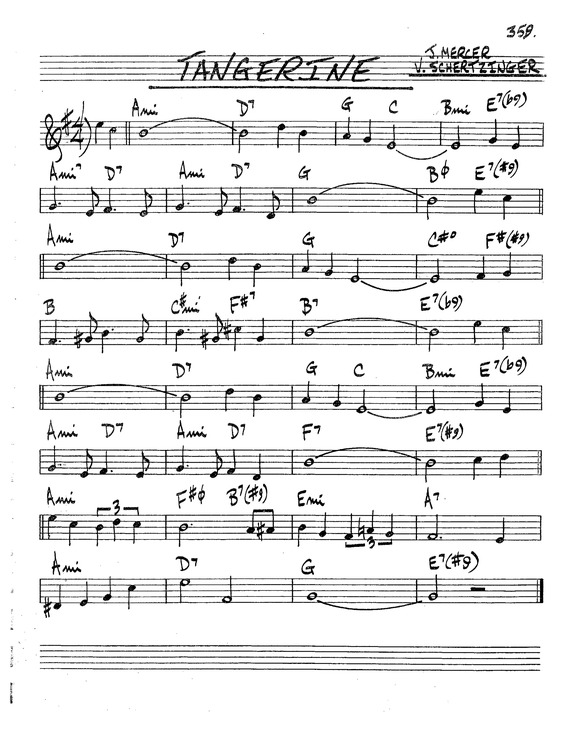 Partitura da música Tangerine v.8