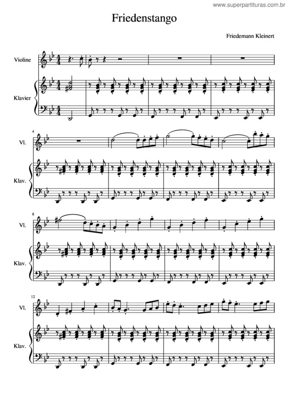 Partitura da música Tango De La Paz –– Friedenstango