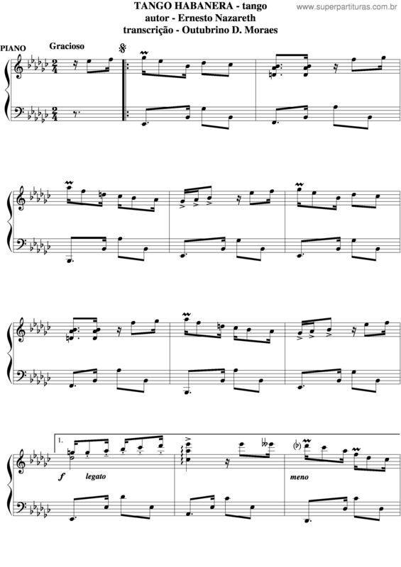 Partitura da música Tango v.5