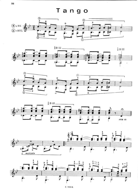 Partitura da música Tango v.9