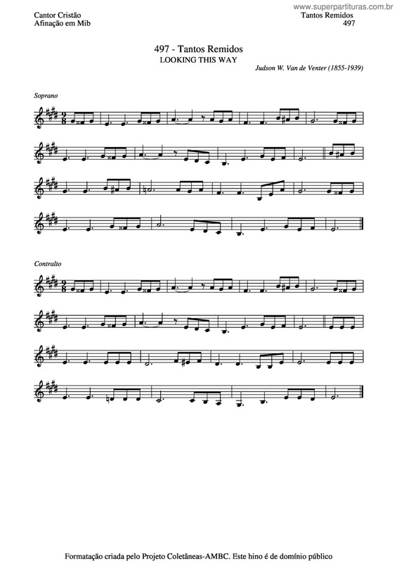 Partitura da música Tantos Remidos v.4