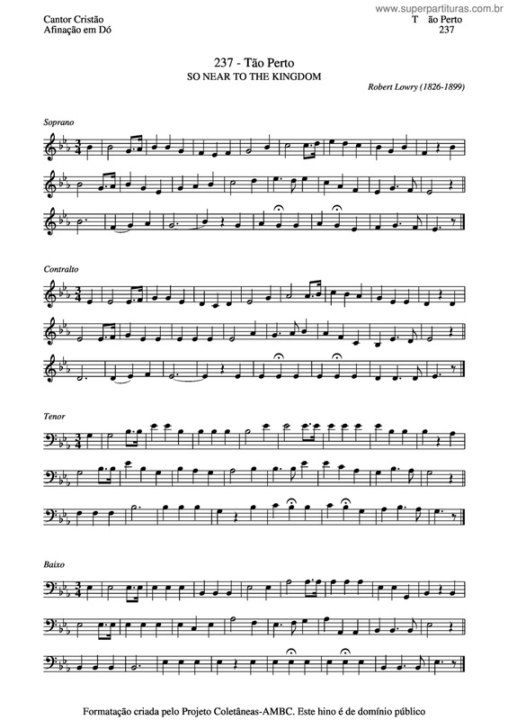 Partitura da música Tão Perto v.2