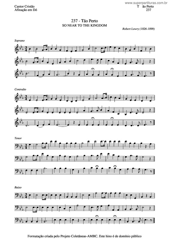 Partitura da música Tão Perto v.2