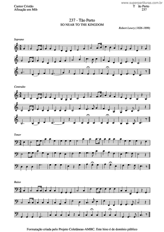 Partitura da música Tão Perto v.4