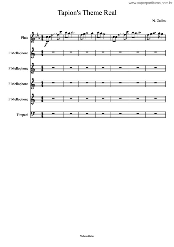 Partitura da música Tapion`S Theme Real