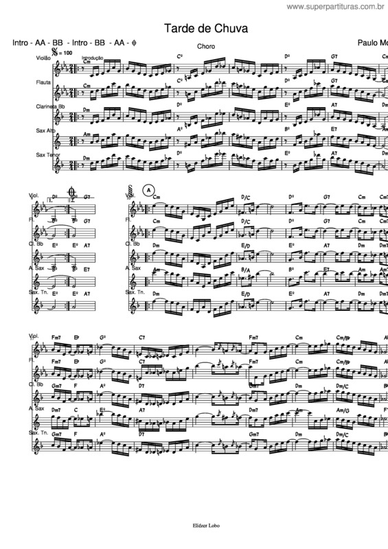 Partitura da música Tarde De Chuva v.3